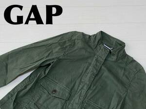 ☆送料無料☆ GAP ギャップ 古着 ショート丈 ジャケット レディース M グリーン アウター 中古