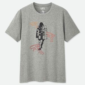 Sサイズ【ユニクロ】週刊少年マガジン60周年 UT はじめの一歩（グラフィックTシャツ・半袖）（カラー：03 GRAY）