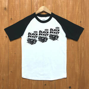 ■ BLACK BEAST ラグランTシャツ■XLサイズ（ブラックxブラック） トランザム　アメリカ　アメ車