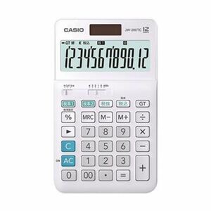 【新品】（まとめ）カシオ W税率電卓 12桁ジャストタイプ JW-200TC-N 1台【×5セット】