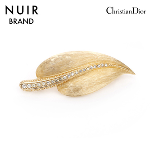 クリスチャンディオール Christian Dior ブローチ リーフモチーフ ゴールド