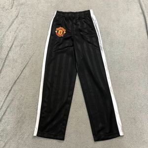 Manchester united マンチェスターユナイテッド トラックパンツ サイズ140 ジャージ ウエストゴム キッズ 子供服 ボトムス 最落なし（Y6）