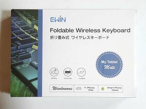 【中古動作未確認品】EwiN Foldable Wireless Keyboard 折り畳み式　ワイヤレスキーボード