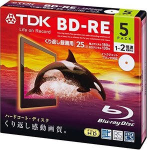 TDK 2倍速対応BD-RE 5枚パック 25GB ホワイト プリンタブル BEV25PWA5A