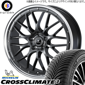 255/55R19 オールシーズンタイヤホイールセット レクサスRX etc (MICHELIN CROSSCLIMATE & NOVARIS ASSETE M1 5穴 114.3)