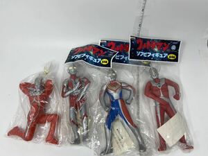 中古　バンプレスト ウルトラマン　ソフビフィギュア　全4種　※一つのみ開封済み