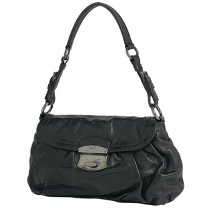 プラダ PRADA ロゴ ショルダーバッグ ハンドバッグ ショルダーバッグ レザー ネロ(ブラック) BR2759 レディース 【中古】