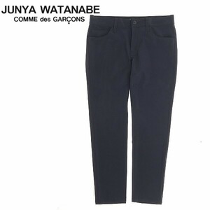 ◆JUNYAWATANABE COMMEdesGARCONS ジュンヤワタナベ コムデギャルソン ストレッチ クロップド パンツ 黒 ブラック XS