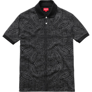 希少★新品本物【黒★Mサイズ】★Paisley Polo ペイズリー ポロ 正規店購入 激レア 名作 シュプリーム 限定品 入手困難 Supreme 2014S/S