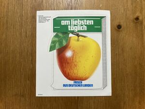 ★レトロなヨーロッパのステッカー★V242★車・バイク・スーツケース・コレクションに★広告りんごアップル果物アンティークドイツフランス
