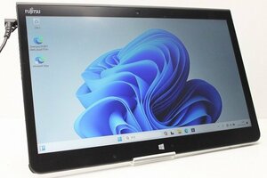 1円スタート タブレットPC Windows11 富士通 Arrows Tab Q736 Core i5 6300U SSD128GB メモリ4GB 13.3インチ カメラ タッチパネル