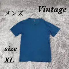 Vintage ヴィンテージ (XL) 半袖Tシャツ メンズ 無地 厚手 大きめ