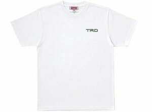 TRD ティーアールディ 半袖 Tシャツ 白 ホワイト 左胸 背中上部 TRDロゴ入り サイズ：L ファッション