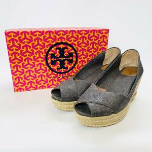 ★☆TORY BURCH トリーバーチ レディース ウェッジソール サンダル メタリック グレー ９B　☆★