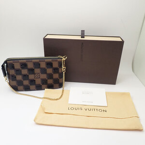 【新品同様】ルイヴィトン LV ダミエ ノワール スパンコール ミニポシェット アクセソワール N63176 2013年製 レディース バッグ 送料無料