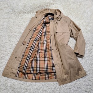 1円 バーバリー BURBERRY ノバチェック ダウンベスト コート 2way バーバリーズ フード 3way フーディ ミリタリー ベージュ アジャスト