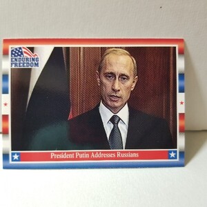 topps 2001ENDURING FREEDOM 9.11カード ロシア プーチン大統領 RC(検)アメリカ同時多発テロ 大統領 アラファト議長 ブッシュシラク