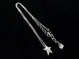 ■新品同様■ SWAROVSKI スワロフスキー ラインストーン スター 星 ネックレス ペンダント アクセサリー シルバー系 DF8029