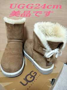 お値下げ★UGG★ショートブーツ★美品★US7★24cm★チェスナット★