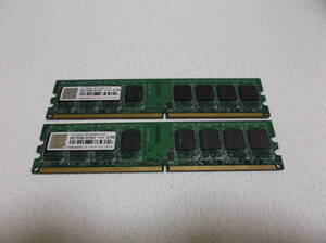 中古品 Transcend DDR2 PC2-667 2GB(1G*2) 現状品