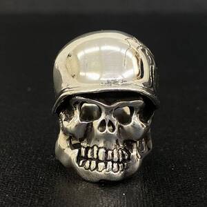 TRAVIS WALKER トラヴィスワーカー 100個 限定 初期 シルバー 925 HELMET SKULL RING フレーム ヘルメット スカル リング 指輪 13号