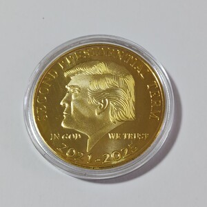 古銭 アメリカ トランプ 2020年米大統領選挙記念メダル 金色 コイン 硬貨 カプセル付き 直径:約重量:約厚さ:約2.5mm 