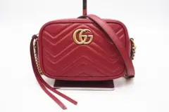 GUCCI ショルダーバッグ キルティング ミニバッグ レッド ABランク 美品