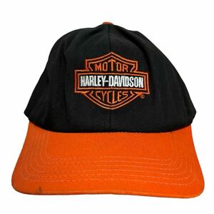 HARLEY DAVIDSON キャップ 2トーン ハーレー ビンテージ 古着 ハーレーダビッドソン 帽子 トラッカーキャップ MADE IN USA アメリカ製