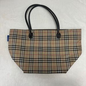  BURBERRY BLUE LABEL トートバッグ ナイロン ハンドバッグ ベージュ　バッグ　大容量