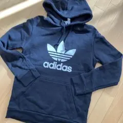 SALE【adidas 】フード付きレディースパーカー トレーナーS黒