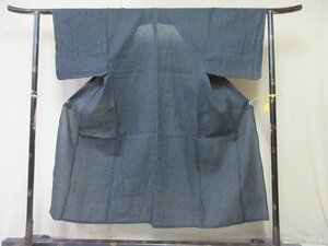 1円 良品 木綿 綿 男性用 浴衣 和装 和服 花火 祭り しじら LL XL 無地 黒 お洒落 可愛い 身丈138cm 裄68cm【夢職】★★★