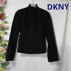 DKNY スタンドカラー　ジャケット　ブラック