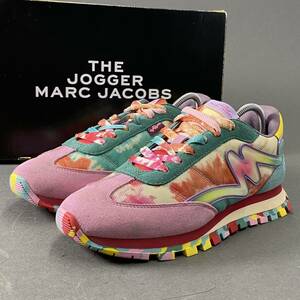 ♪f8 MARC JACOBS THE JOGGER マークジェイコブス ジョガー ローカットスニーカー シューズ タイダイマルチカラー 39 24.5cm レディース