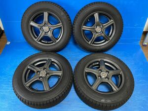 175/65R14 (82Q) ブリヂストン ICEPARTNER2 社外ホイール 14インチ 14x5.5J +39 100/4H スタッドレス 中古4本 2020年製 バリ山