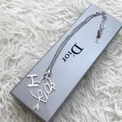 美品✨　Dior   ディオール　ネックレス　シルバー　ハートアロー