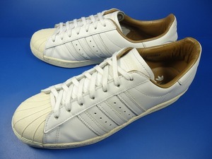 9429■美品 16年製 adidas superstar 80s アディダス スーパースター 白 レザー EDIFICE エディフィス 27.5 cm 品番 CG3603