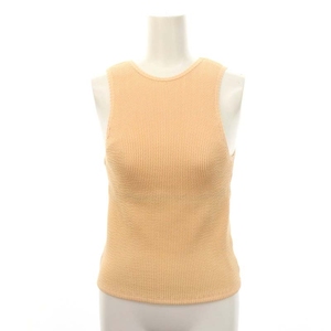 ババコ babaco Shrink Rib Knit Tank ニット カットソー ノースリーブ タンクトップ F オレンジピンク /DO ■OS レディース