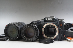 1円~【890】SONY／ソニー α100 ／MINOLTA MAXXUM AF 50mm 1:1.4(22) Φ49mm ■MINOLTA AF ZOOM 100-300mm 1:4.5(32)-5.6 Φ55mm