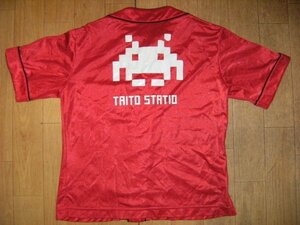 非売品★90年代★当時物 従業員 スタッフ ゲームセンター スペースインベーダー ポロシャツ★タイトー キャンペンガール コンパニオン 宇宙