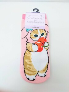 猫柄　猫雑貨　猫グッズ　モフサンド　mofusand ぢゅの　サンリオ×モフサンド スニーカーソックス　マイメロディ　ねこ　ネコ　キャット