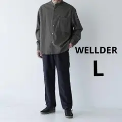 [定価35200円] WELLDER パッカリング　トラウザーズ　シルク混　L