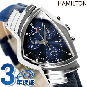 ハミルトン ベンチュラ クロノ 32,3mm 腕時計 メンズ クロノグラフ HAMILTON H24432941 ブルー スイス製