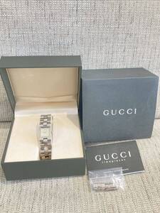 【現状品】GUCCI 2305L クォーツ 腕時計 レディース シルバー 動作未確認