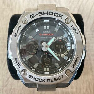 CASIO カシオ G-SHOCK ジーショック G-STEEL GST-W110D-1AJF 腕時計 タフソーラー 電波ソーラー アナデジ 多機能 メンズ 動作確認済み