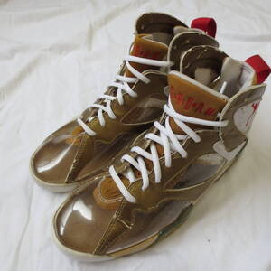 ○　ナイキ　NIKE　AIR JORDAN7　ジョーダン7　スケルトン　304775-121　2002年製　スニーカー　レアモデル　観賞用　本物　26cm