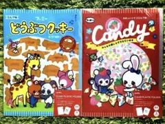 動物クッキー　キャンディ　クリアファイル　２枚セット　amifa