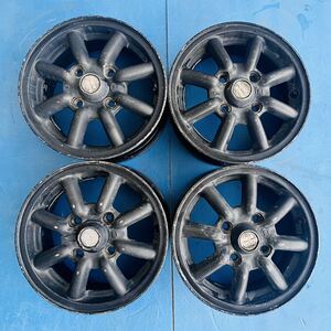 希少 BR Black Racingブラックレーシング 13インチ 4.5J ET +45 PCD110/4H 4本