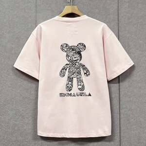 人気・半袖Tシャツ 定価2万◆Emmauela・イタリア・ミラノ発◆上質 吸汗 通気 ソフト 個性 クマ プルオーバー カットソー スウェット 夏 XL