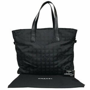 【1円～】 シャネル CHANEL バック トートバッグ ハンドバッグ ニュートラベルライン 7番台 ナイロン ブラック 付属品付き 中古