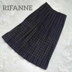 RIFANNE　リファンネ　ウール100%　プリーツスカート　ロング　フレア